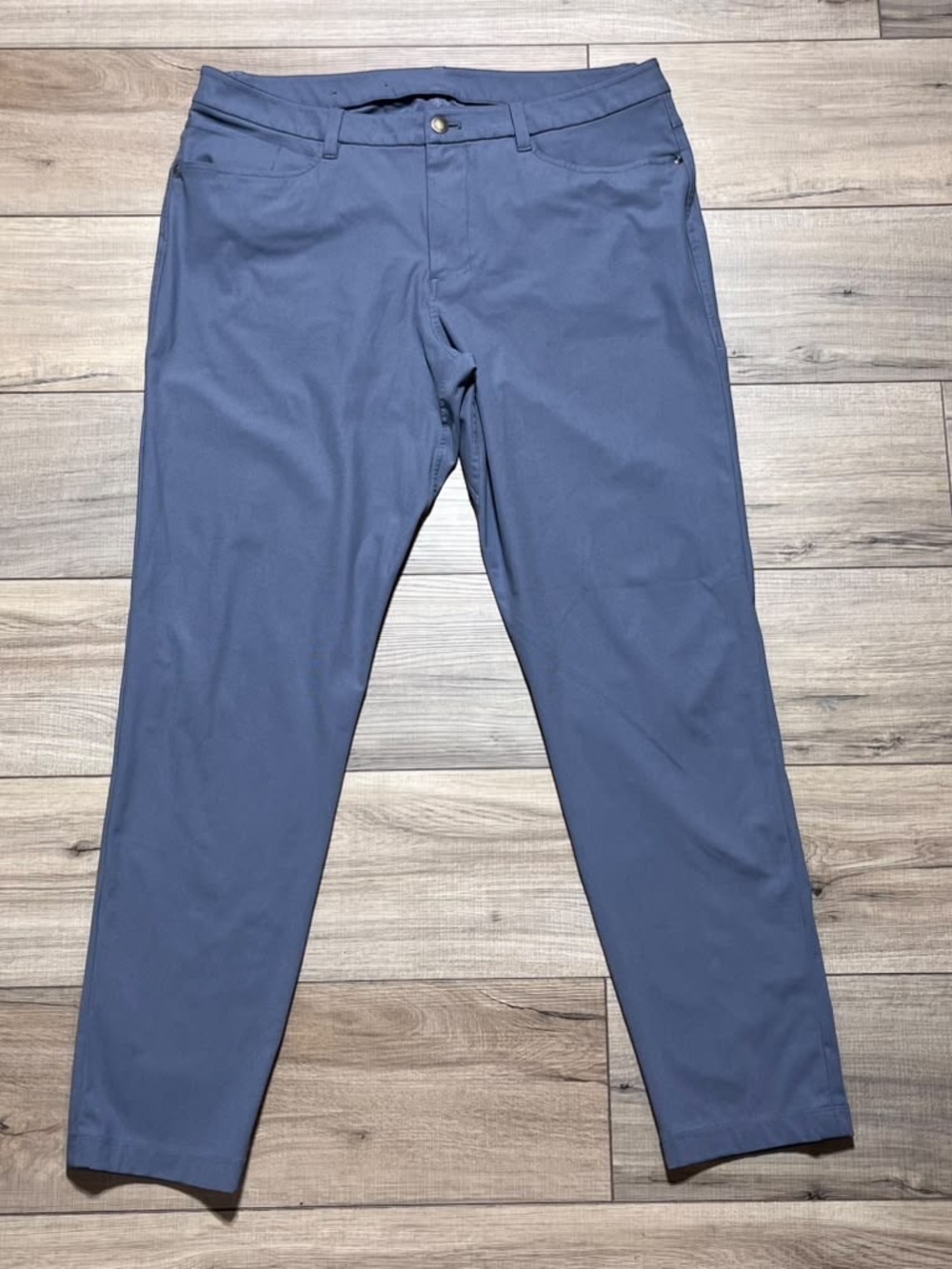 Lululemon Mens ABC Slim Fit Pant Warpstreme Fabric Size 35 Bluish Gray